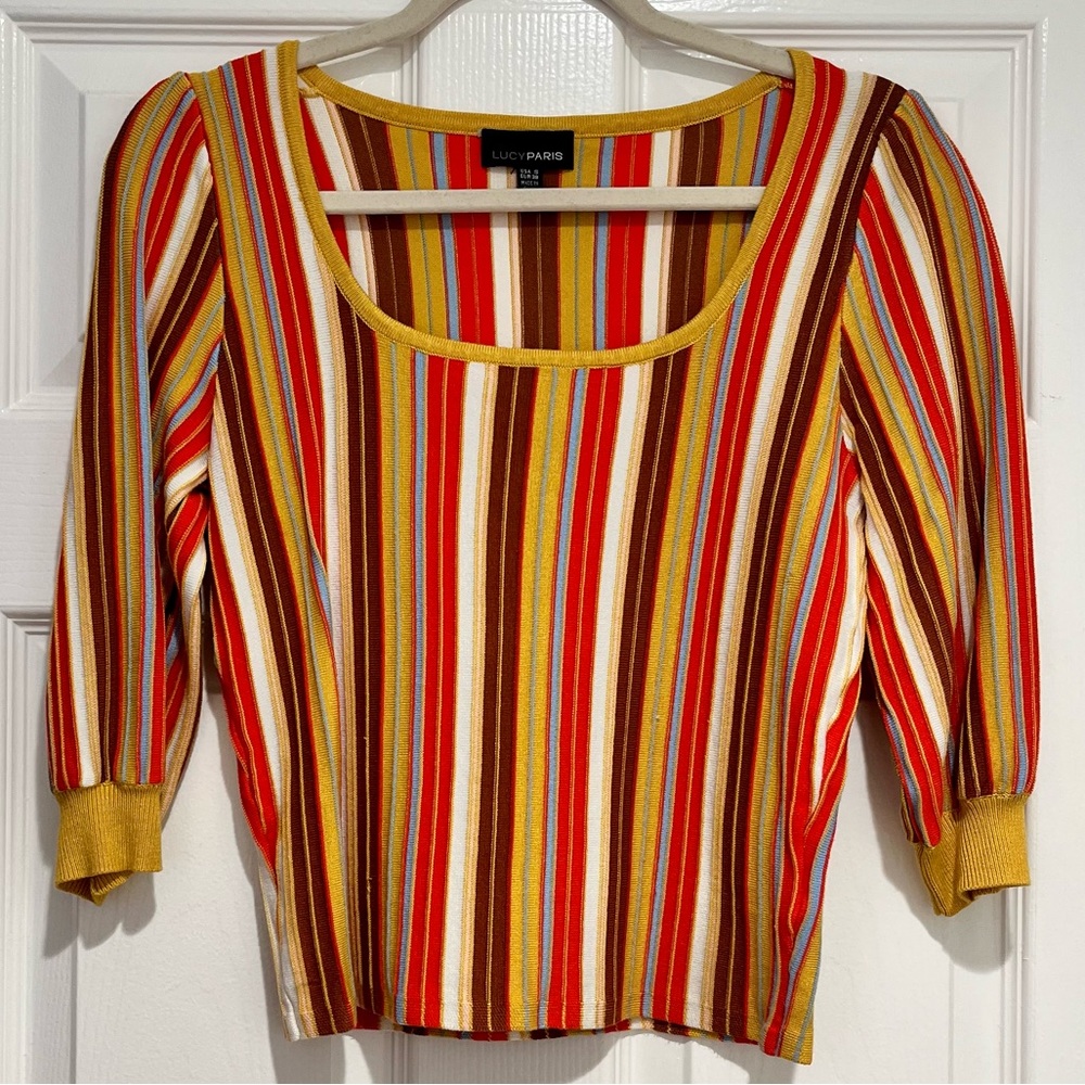 NWOT Striped Knit Sweater Top